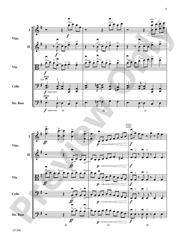 Cincopations – String Orchestra Conductor Score & Parts (Digital Download)