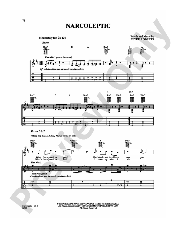 Narcoleptic - Guitar TAB (Digital Download)