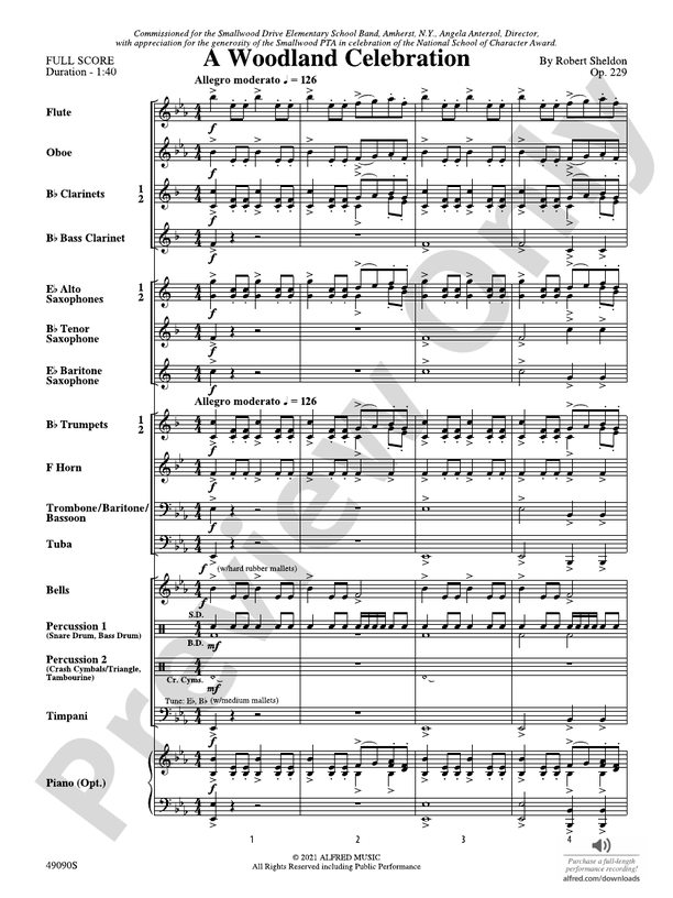 A Woodland Celebration - Concert Band Conductor Score & Parts (Digital Download)