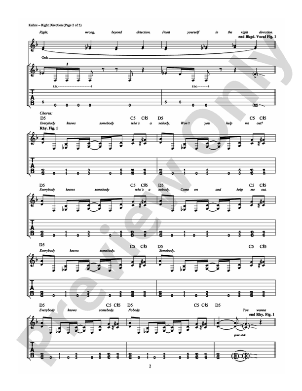 Right Direction - Guitar TAB (Digital Download)