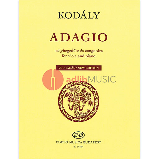 Kodaly - Adagio 1910 - Viola/Piano Accompaniment New Edition EMB Z14894