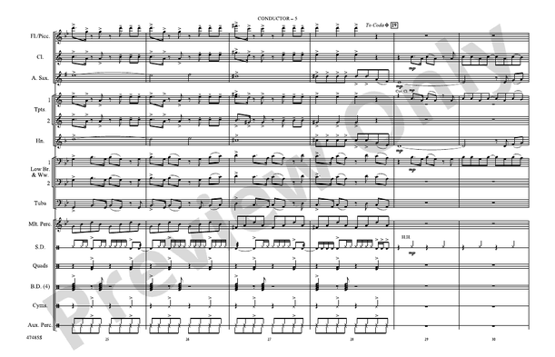 Natural – Marching Band Conductor Score & Parts (Digital Download)
