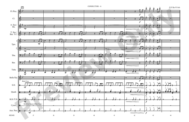 Danger Zone (Arr. Mike Story) – Marching Band Conductor Score & Parts (Digital Download)