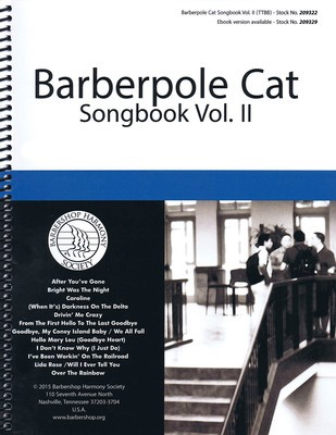 Barberpole Cat Songbook Volume 2 - TTBB Various Barbershop Harmony Society
