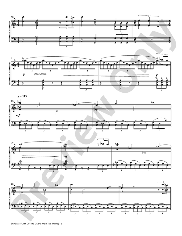 Shazam! Fury of the Gods (Main Title Theme) - Piano (Digital Download)