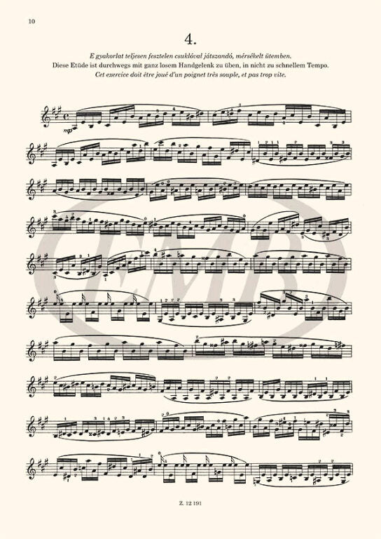 Hubay - 6 Etudes Op63 - Violin Solo EMB Z12191