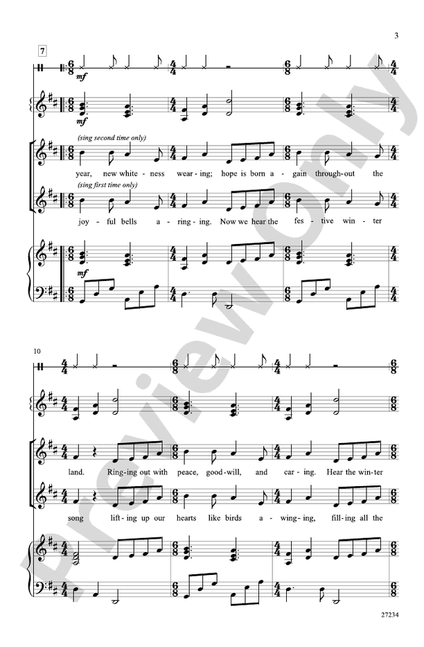A Welsh Noel - SSA Choral Octavo (Digital Download)