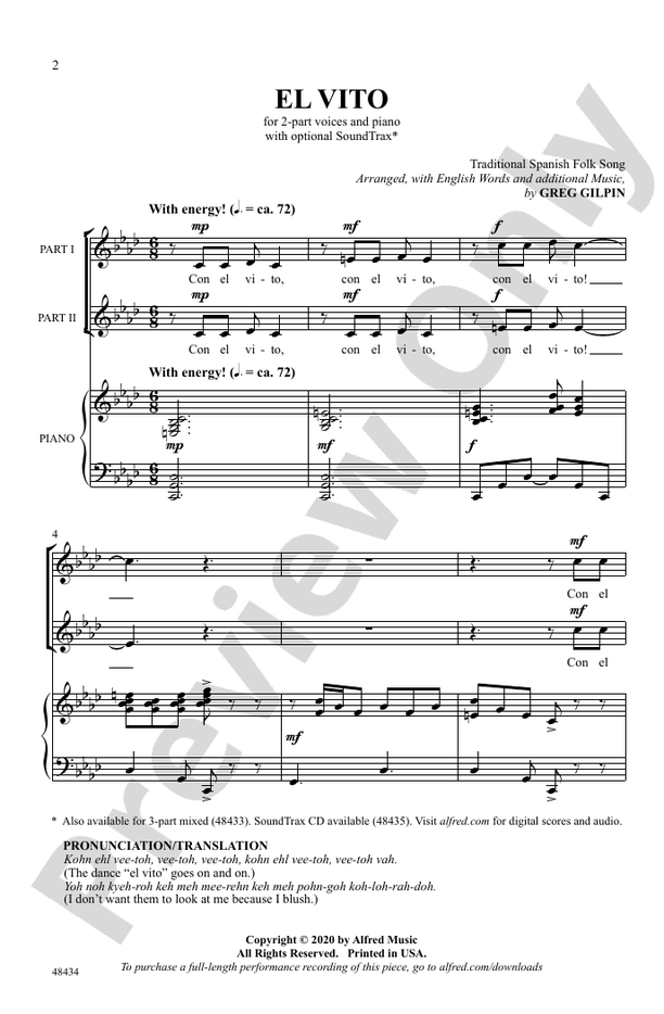 El Vito – 2-Part Choral Octavo (Digital Download)