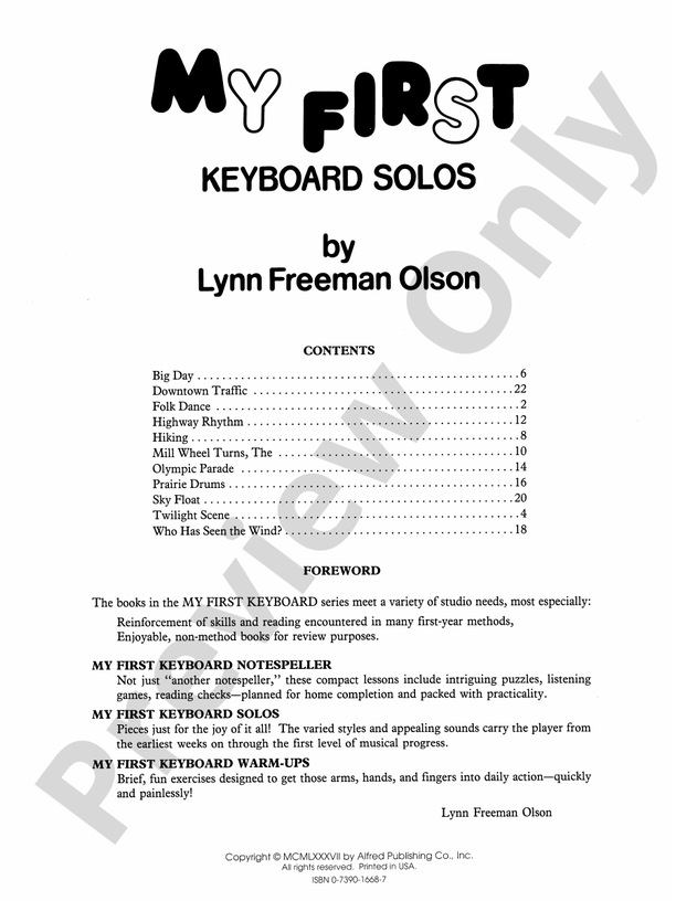 My First Keyboard Solos - Piano (Digital Download)