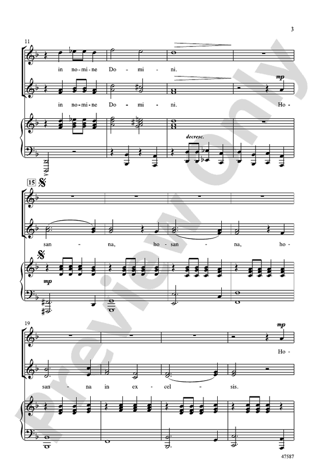 Benedictus – SSA Choral Octavo (Digital Download)