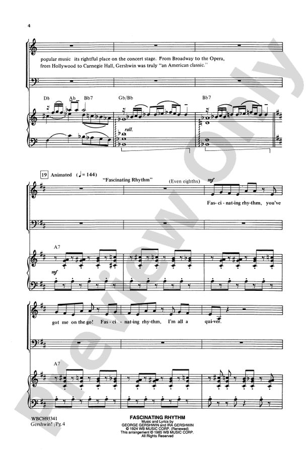 Gershwin! A Concert Panorama – SATB Choral Octavo (Digital Download)