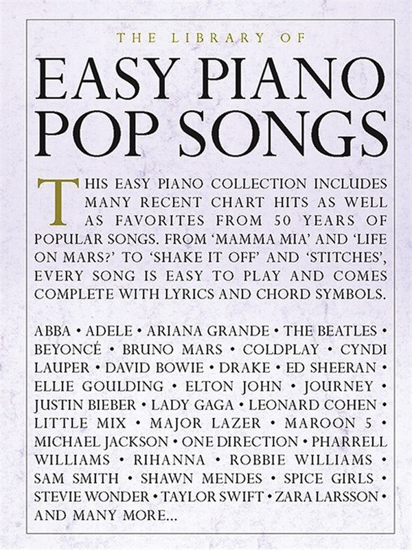 The Library of Easy Piano Pop Songs - Spiral Bound 232489