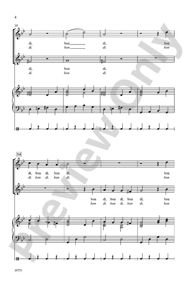 Bon Di – 2-Part Choral Octavo (Digital Download)