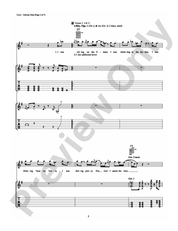 Subway Ride - Guitar TAB (Digital Download)