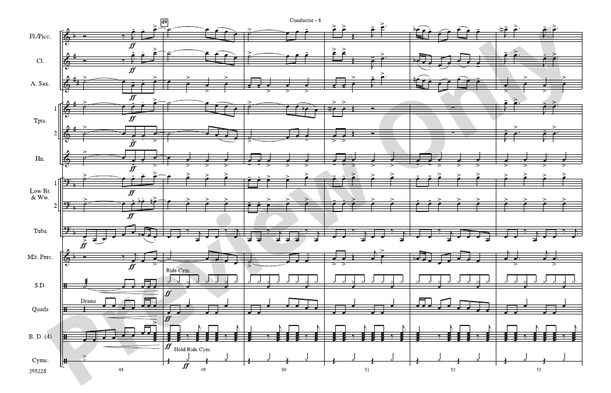 Honky Tonk Women (Arr. Ralph Ford) – Marching Band Conductor Score & Parts (Digital Download)