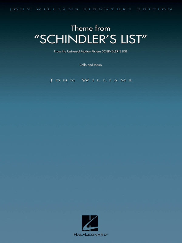 Schindler’s List Theme - Cello/Piano Accompaniment by Williams Hal Leonard 4491831