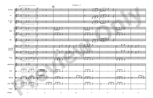 Lovin', Touchin', Squeezin' – Marching Band Conductor Score & Parts (Digital Download)
