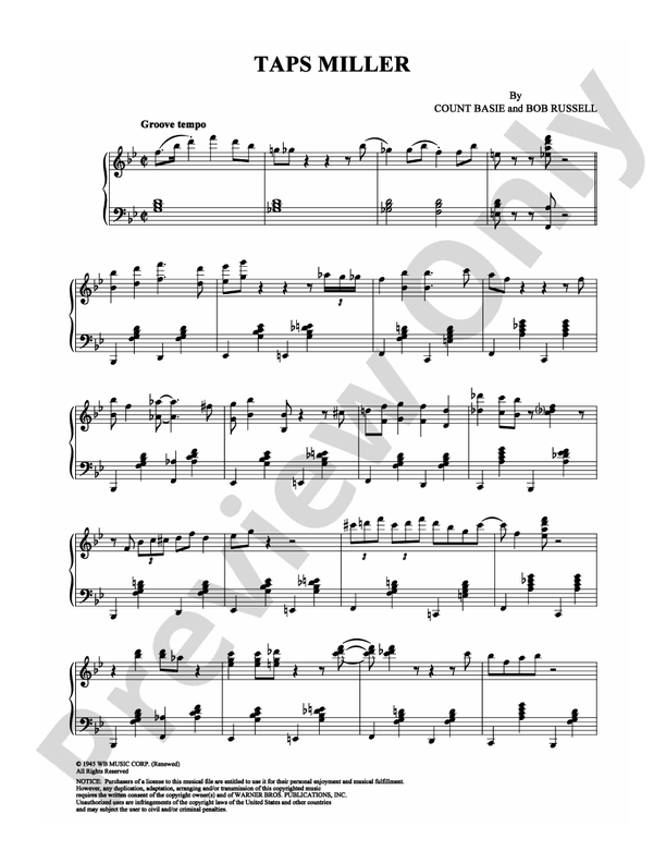 Taps Miller - Piano (Digital Download)