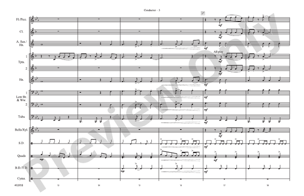 Don't Stop Believin' (Arr. Doug Adams) – Marching Band Conductor Score & Parts (Digital Download)
