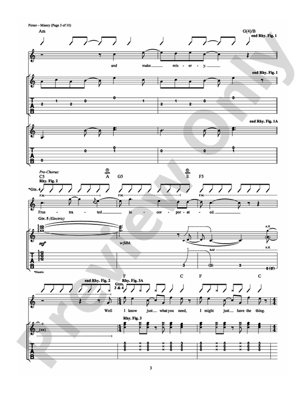 Misery - Soul Asylum - Guitar TAB (Digital Download)