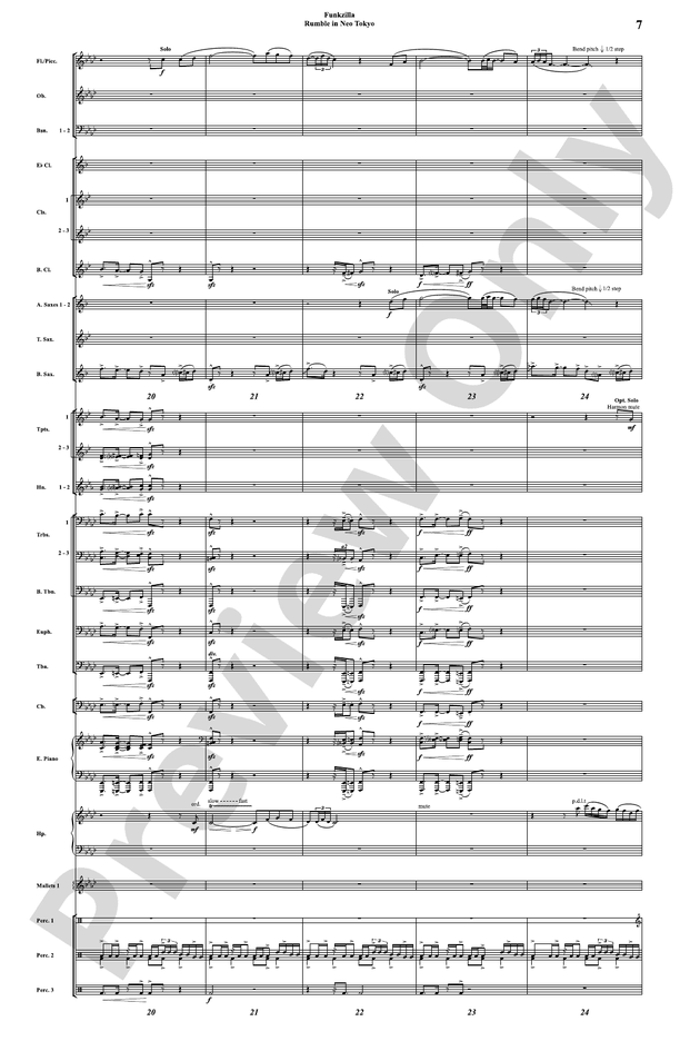 Funkzilla: Rumble in Neo Tokyo - Concert Band Conductor Score & Parts (Digital Download)