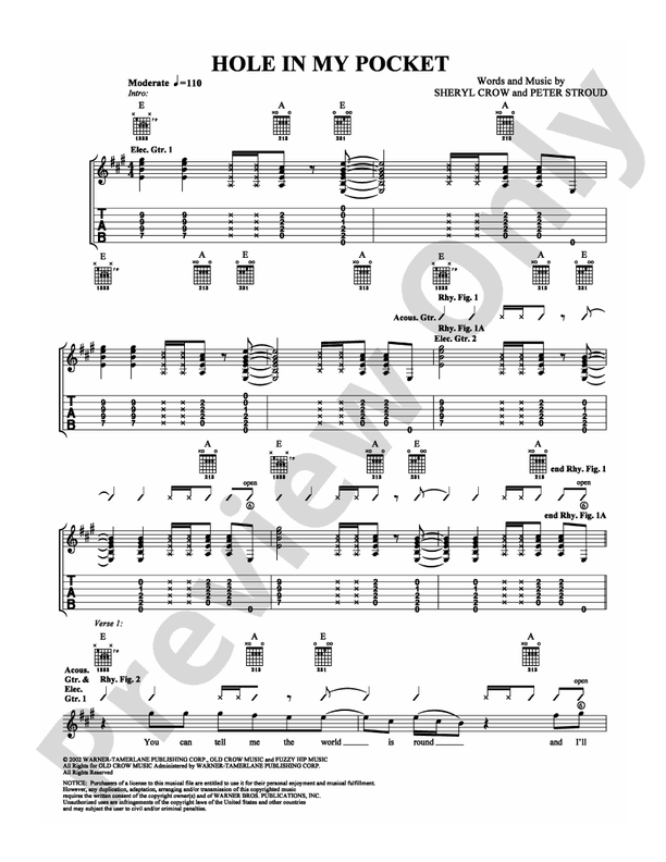 Hole in My Pocket - Guitar TAB (Digital Download)