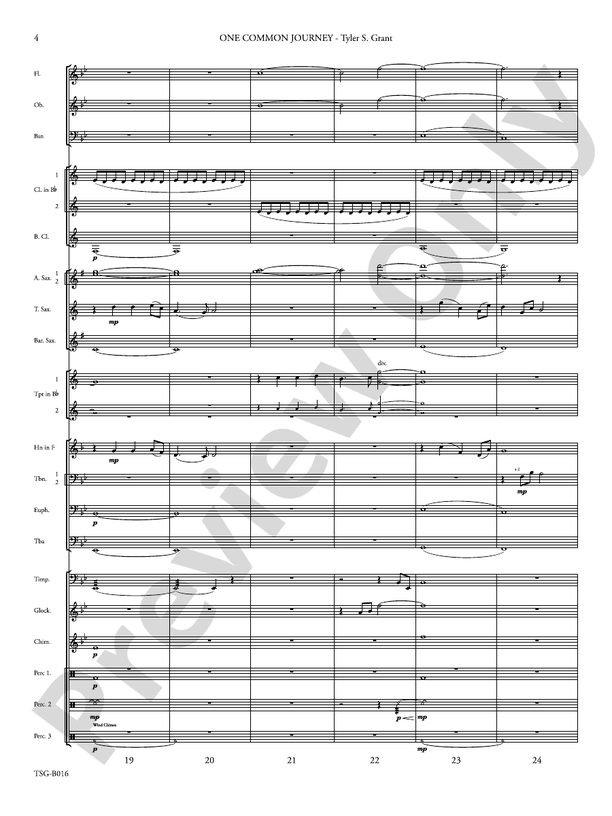 One Common Journey - Concert Band Conductor Score & Parts (Digital Download)