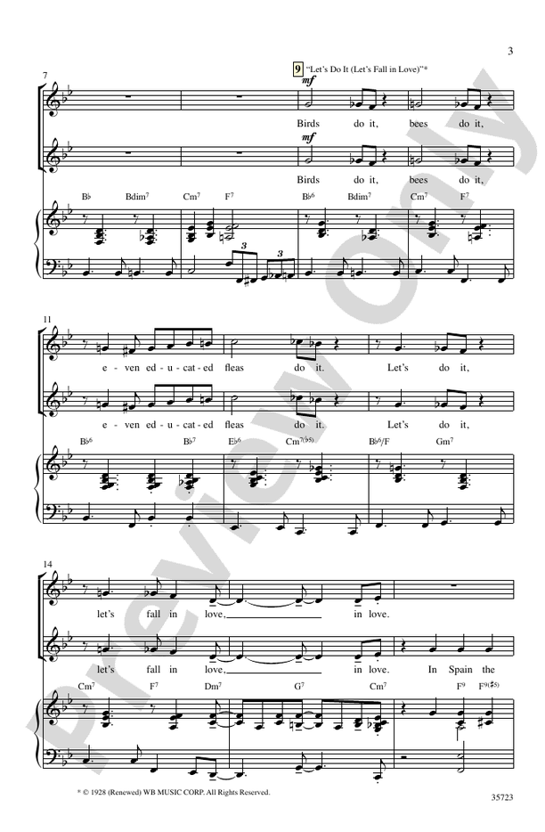 Let's Fall in Love – SSA Choral Octavo (Digital Download)