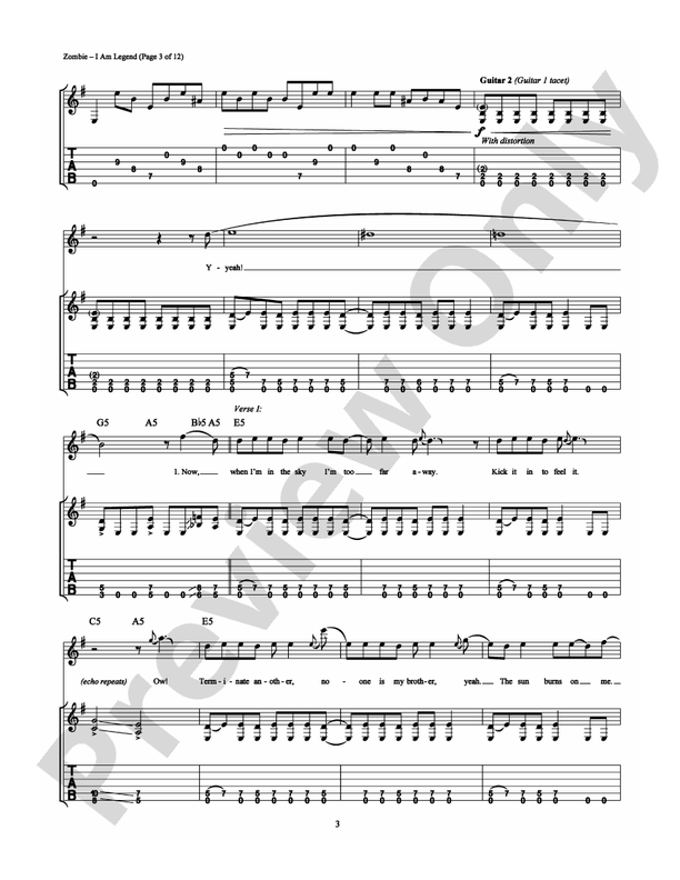 I Am Legend - Guitar TAB (Digital Download)