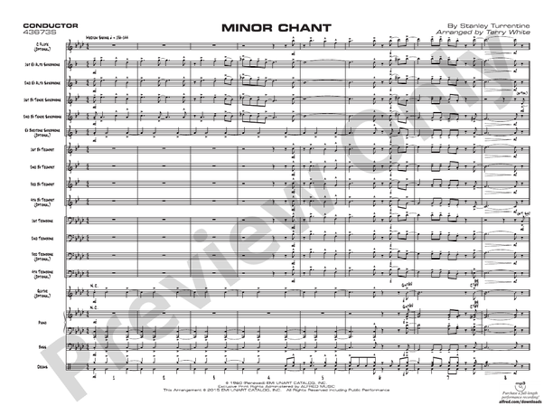 Minor Chant - Jazz Ensemble Conductor Score & Parts(Digital Download)
