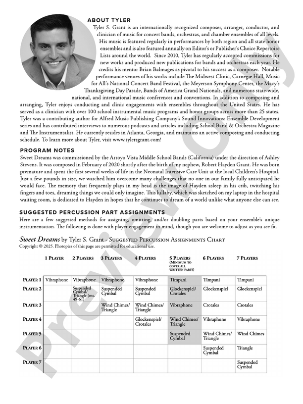 Sweet Dreams (Flexible Arrangement) - Concert Band Conductor Score & Parts (Digital Download)