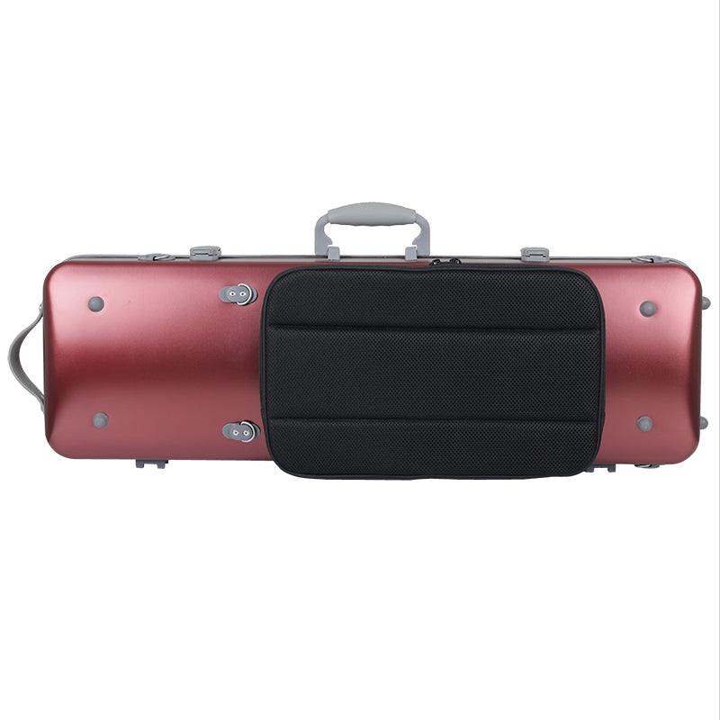 JML Polycarbonate 2.4 Oblong Violin Case Metallic Wine 4/4