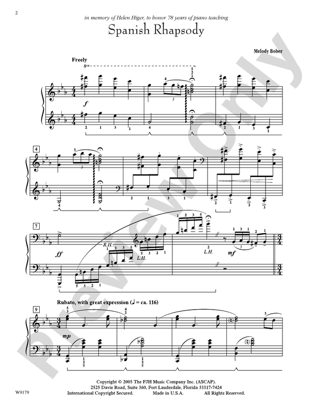 Spanish Rhapsody - Piano (Digital Download)