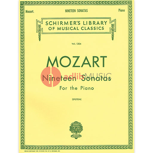 Mozart - 19 Sonatas Complete - Piano Schirmer 50258580