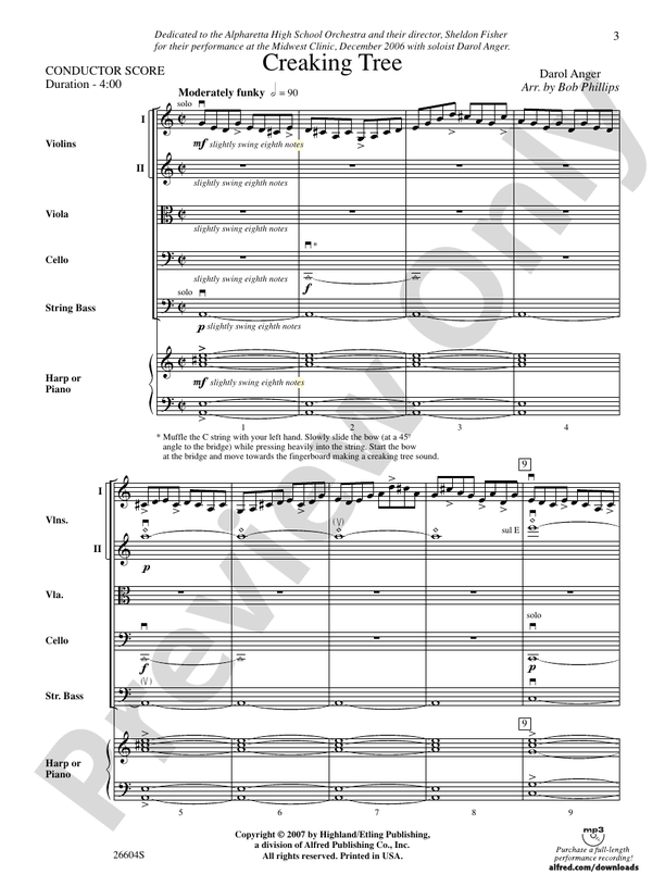 Creaking Tree – String Orchestra Conductor Score & Parts (Digital Download)