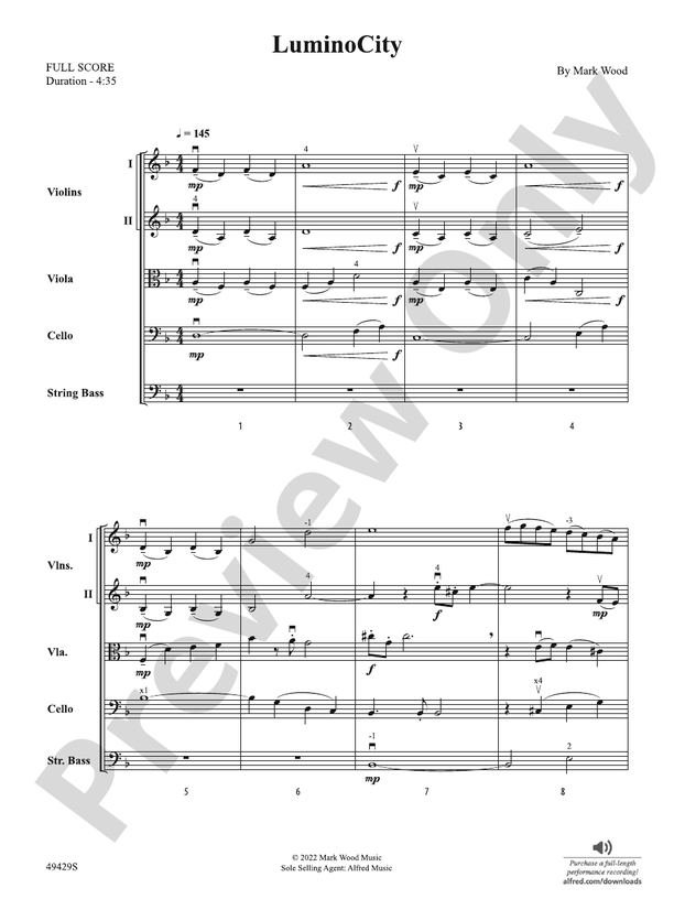 LuminoCity - String Orchestra Conductor Score & Parts (Digital Download)