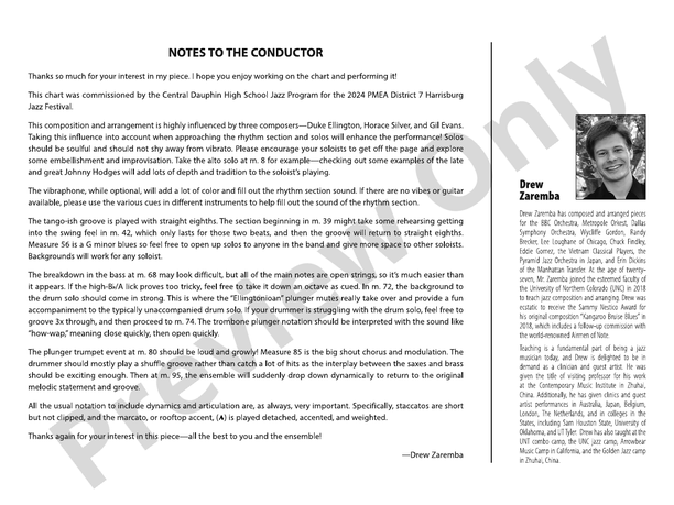 Slick and Sly – Jazz Ensemble Conductor Score & Parts (Digital Download)