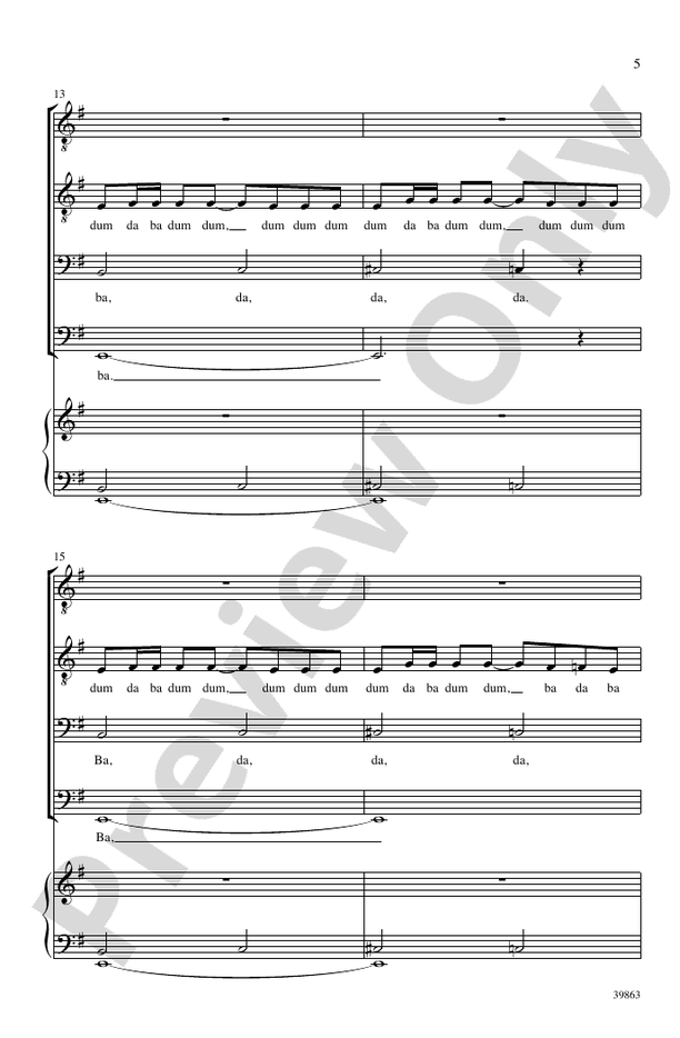 James Bond Theme – TTBB Choral Octavo (Digital Download)