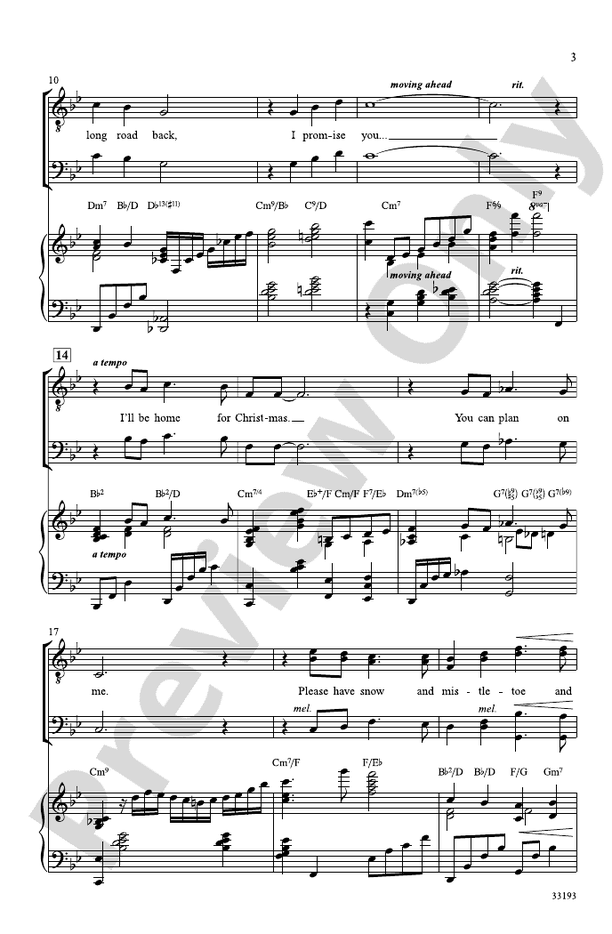 I'll Be Home for Christmas – TTBB Choral Octavo (Digital Download)