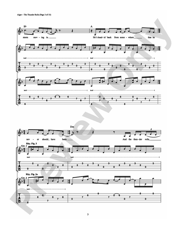 The Thunder Rolls - Guitar TAB (Digital Download)
