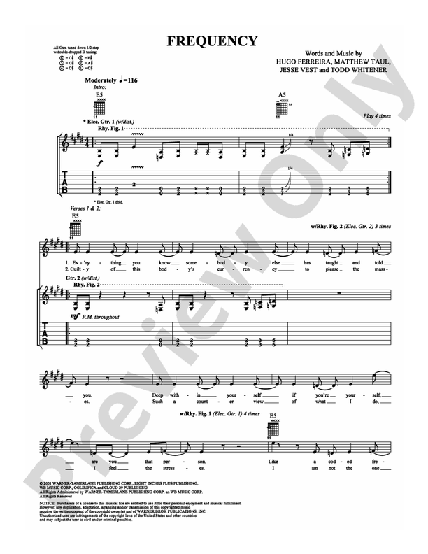Frequency - Guitar TAB (Digital Download)