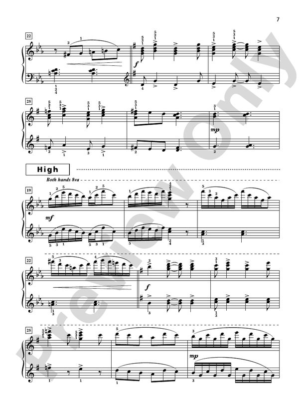 Grand Trios for Piano, Book 6: 4 Late Intermediate Pieces for One Piano, Six Hands  (Digital Download)