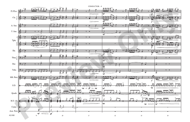 Heart Attack – Marching Band Conductor Score & Parts (Digital Download)