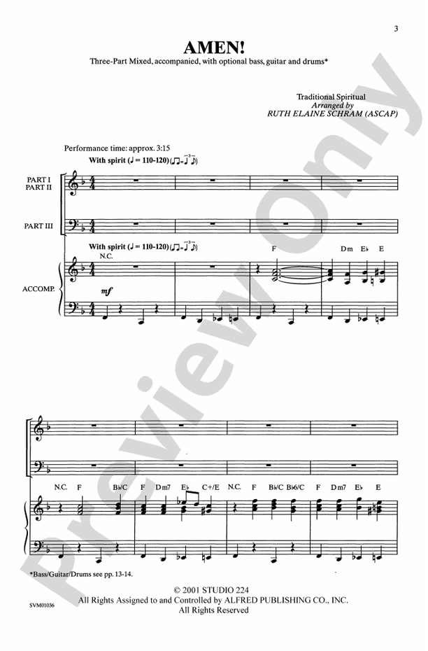 Amen! - 3-Part Mixed Choral Octavo (Digital Download)