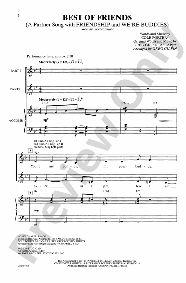 Best of Friends – 2-Part Choral Octavo (Digital Download)