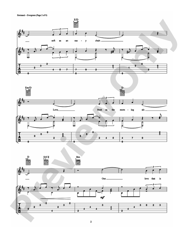 Evergreen - Guitar TAB (Digital Download)
