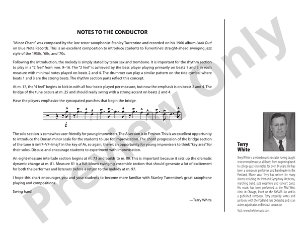 Minor Chant - Jazz Ensemble Conductor Score & Parts(Digital Download)