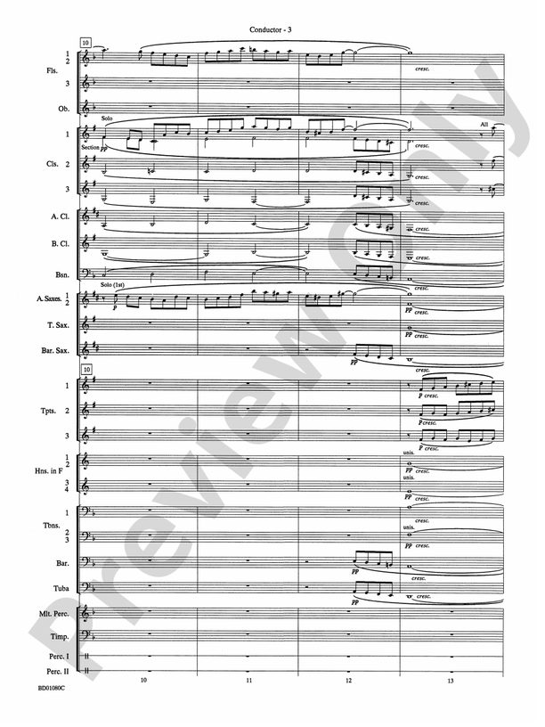 O Holy Night (Arr. Calvin Custer) - Concert Band Conductor Score & Parts (Digital Download)