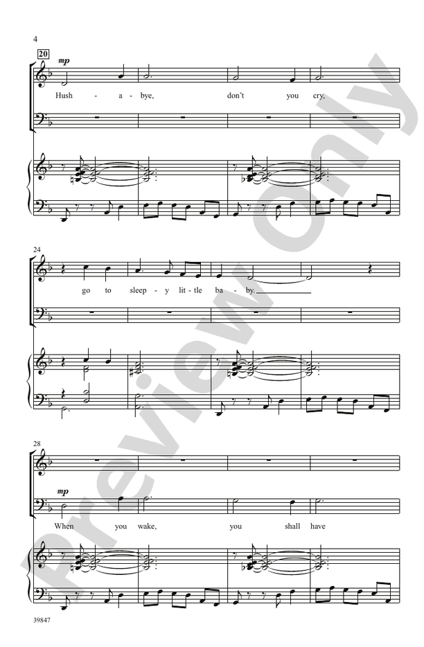 All the Pretty Little Horses - SAB Choral Octavo (Digital Download)