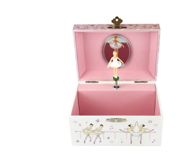 Ballet Jewellery Box Pink Ballet Shoes Rectangular S